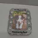 Pet Memorial Picture Frame Keepsake for Dog or Cat, Perfect Loss of Pet Gift for Remembrance and Healing (Grey)