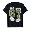 I was 6 Now I'm 7 Birthday Boys Kids 67 Meme Six Seven 6 7 T-Shirt, M