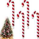 4 Pcs Christmas Giant Candy Cane Decorations 16 Inch Red White Large Candy Decor Christmas Tree Hanging Ornaments for Xmas Holiday Indoor Outdoor Home Party Decoration