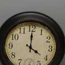 Outdoor Clock 18 Inch Large Wall Clocks with Thermometer for Living Room Patio Pool Garden-Retro Style (Bronze)