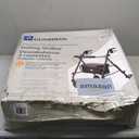 Medline Superlight Folding Aluminum Mobility Rollator Walker, Red, 250 lb. Weight Capacity, 6" Wheels, Adjustable Arms and Seat, Foldable Rolling Walker for Seniors