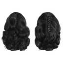 Black Ponytail Extension, 9" Short Claw Clip in Ponytail Hair Extensions Hair Piece Natural Soft Synthetic Curly Wavy Pony Tail Hair Pieces for Women