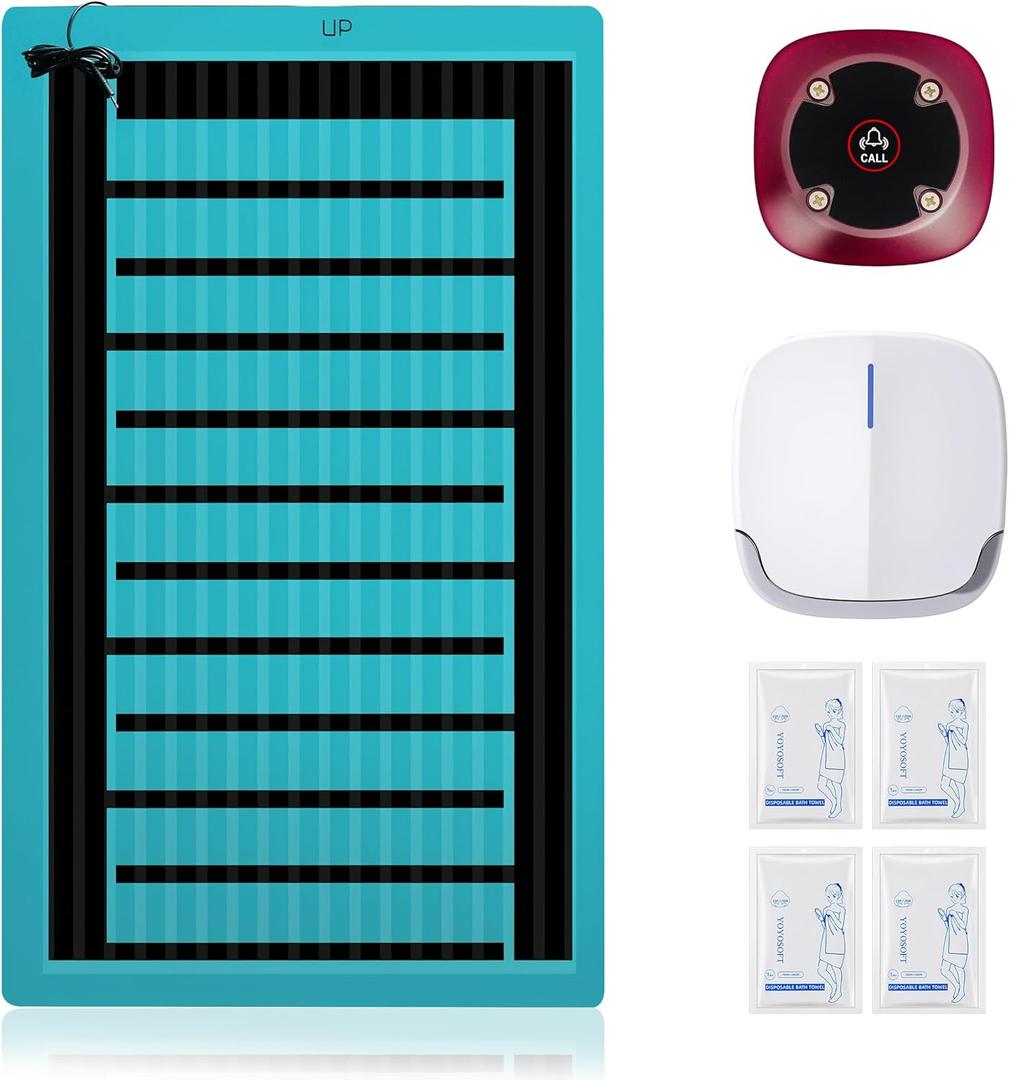 Bedwetting Alarm for Kids Clip-Free Pad Sensor Bed Wetting Alarm System with Wireless Loud Sound Receiver, Nighttime Potty Training Aid for Boys & Girls Age 5+