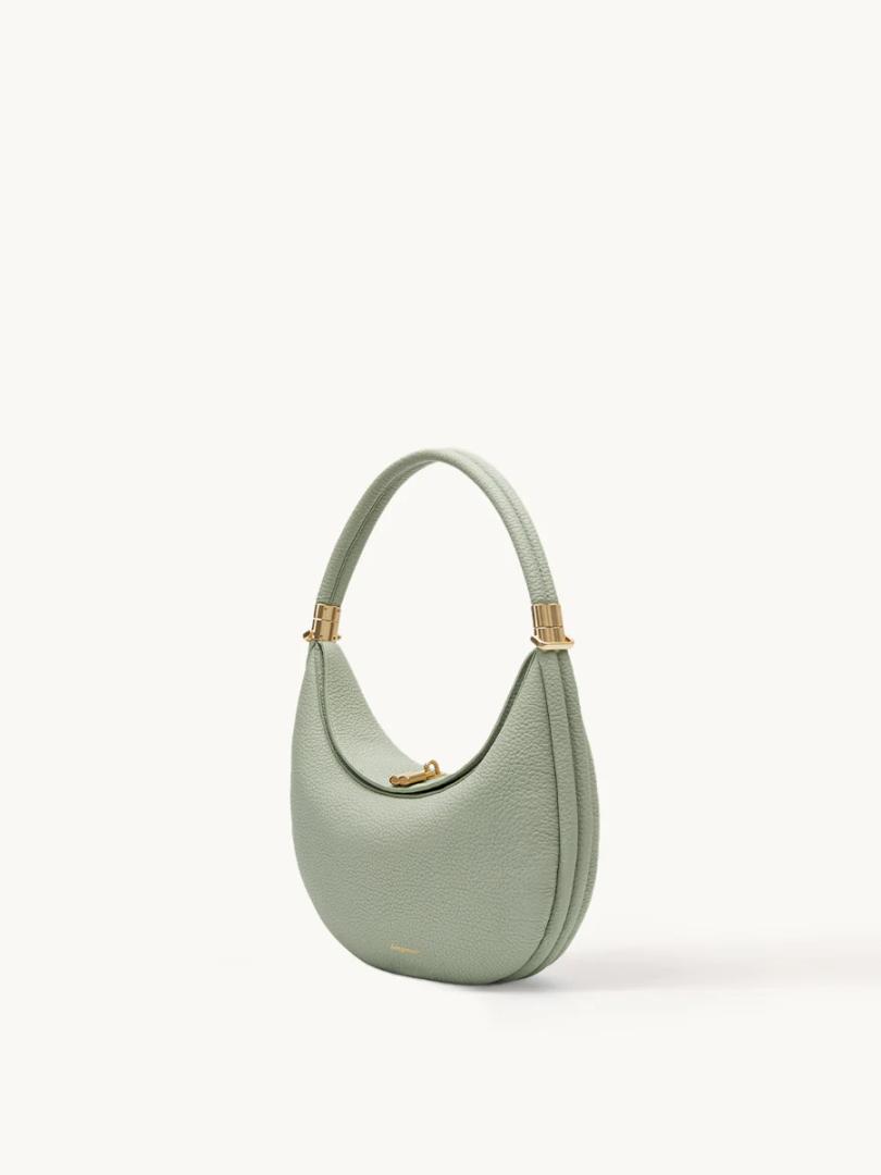 Songmont Leather Crescent Bag for Women Designer Handbags with Hasp Closure Stylish Trendy Half Moon Bag for Women