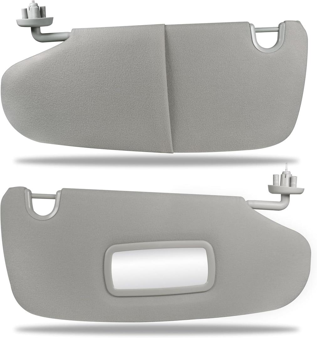 Gray Left Driver & Right Passenger Side Sun Visor Compatible with (2002-2009) Dodge Ram 1500 2500 3500,Sun Visor Replacement Number 1CT18TL2AA (Drive & Passenger Side)