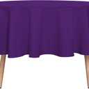 sancua Round Tablecloth - 60 Inch - Water Resistant Spill Proof Washable Polyester Table Cloth Decorative Fabric Table Cover for Dining Tables, Buffet Parties and Camping, Purple