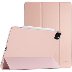 ProCase for iPad Pro 11 Inch Case 2022/2021/2020/2018(4th/3rd/2nd/1st Generation), iPad Pro 11" Slim Stand Hard Back Cover Shell Smart Folio Compatible with Pencil/Support Auto Wake/Sleep -Rosegold