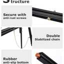DJAR 63" Wooden Easel Stand for Sign, Adjustable Height, Black