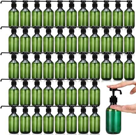 50 Pack Plastic Soap Dispenser Bulk Empty Pump Bottles Dispenser with Long Pump 10 oz Refillable Dish Soap Hand Washing Bottles Lotion Bottle for Kitchen Bathroom