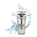 Pop Up Bathroom Sink Stopper Hair Catcher, Sink Drain Filter with Removable Stainless Steel Strainer, Universal Bathroom Sink Stopper Replacement for 1.06-1.30 (2)