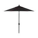 Treasure Garden Octagonal 9 ft Patio Umbrella - Outdoor Furniture Table Umbrella – Push-Button Tilt – Black Aluminum Frame (Obravia2, Black