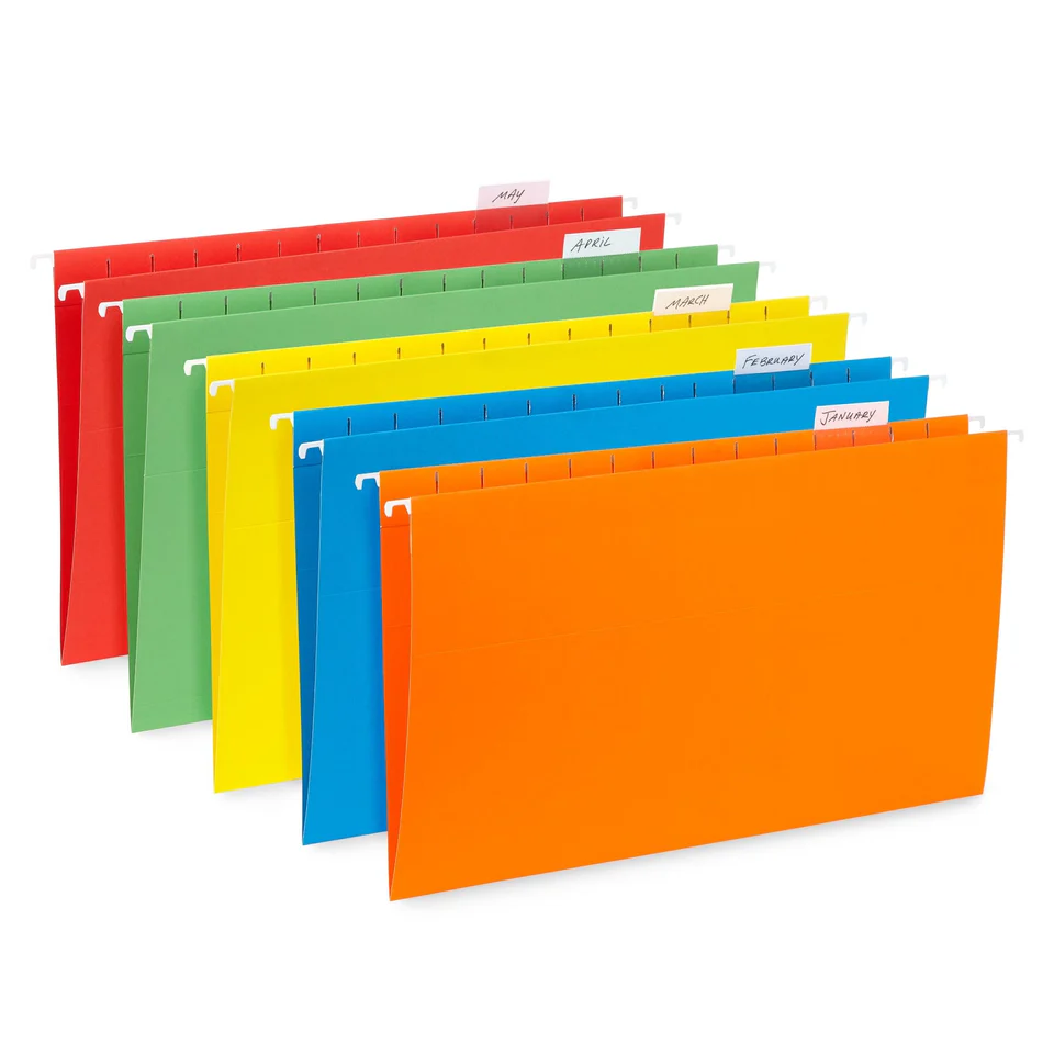 Blue Summit Supplies Hanging File Folders w...orted Colors, 50 Folders