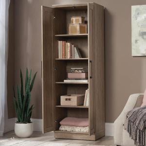 HomePlus Brushed Oak Finish 71 in. Storage Cabinet with Adjustable Shelves