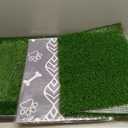 LOOBANI Large Dog Grass Pad with Tray - 35x23in Dog Litter Box with 2 Artificial Grass Patch + 2 Washable Pee Pads - Quickly Absorbency Indoor Outdoor Potty for Patio Balcony Apartment Use