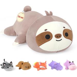 Onsoyours Original Weighted Sloth Plush, Cute 13.8"|1.8 Pound Hugging Sloth Weighted Stuffed Animal, Soft Collectible Plushies Pillow Toy Gift for Kids & Adults