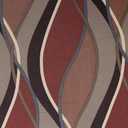 No. 918 Intersect Ogee Print Semi-Sheer Grommet Curtain Panel (48"W x 63"L (Pack of 1), Paprika Red)