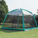 GREGIN Screen House Room 11x11 Ft Mesh Net Tent Canopy Shelter Gazebo, Easy Setup & Waterproof & Sunshade, Suitable for Camping Trip, Backyard, Beach, Picnic