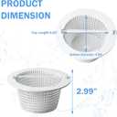 SPX1091C Replacement Above Ground Skimmer Basket for Hayward SP1091LX,SP1091WM above Ground Pool Automatic SkimmerFilter Basket with Handle (pack of 2)