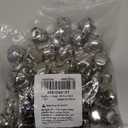 BigOtters 50 Pcs Jingle Bells for Crafting, 1 Inch Craft Bells Bulk for DIY, Home Christmas Decoration, Silver