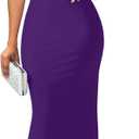 YMDUCH Women's Elegant Sleeveless Off Shoulder Bodycon Long Formal Party Evening Dress (Large, Purple)