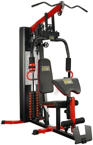 Fitvids Home Gym, Multifunctional Workout Equipment with Leg Press, Exercise Equipment for Home with Pulley System, Home Gym Equipment for Full Body Strength Training