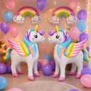TOVIDO 19-Pc Unicorn Balloon Kit - Unicorn Balloons and 3D Rainbow and Latex Balloons for Birthday Party Decorations
