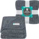 PetAmi Waterproof Dog Blanket, Leakproof XL Pet Blanket for Large Dogs, Furniture Sofa Couch Cover Protector, Fleece Cat Throw for Bed Crate Kennel, Reversible Washable Soft Plush, Twin 60x80 Gray