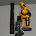 Cordless Leaf Blower Compatible with Dewalt 20V Max Battery (Tool Only), Up to 200MPH Small Electric Leaf Blower, 3 Speeds Mode, Battery Powered Mini Leaf Blowers for Patio (Yellow (Battery & Charger not Included))