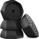 ICERO Baby Gate Wall Protector - Protect Walls & Doorways from Pet & Dog Gates - Pressure Mounted Gates Work on Stairs - Gates Wall Cups - 8 Pack - Black