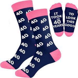 Shintrend 40th 50th 60th Birthday Gift for Women - Funny Socks Birthday Gifts for Her, Gift Ideas for Mom Wife Sister Friends