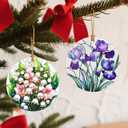 Christmas Ornaments, Flower Ornament, Christmas Tree Ornaments, Xmas Decorations, Holiday Decorations, Gifts for Flower Lovers, Holiday Party Gifts, and Xmas Gift Ideas - Iris Flowers