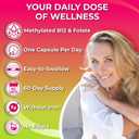 Women's Daily Multivitamin 50 Plus - Vegan Methylated Multivitamin for Women 50 and Over with Biotin, Organic Superfoods & Lutein - Eye, Energy, Gut & Optimal Health Support - Easy to Swallow 60 Capsules BBD: 12-2027