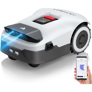 Robot Lawn Mower NO Wire - 0.22 Acre, Full Band RTK+4-Eye Vision Robotic Lawnmower, Automatic Mapping, 20 Multi-Zone Management, Accurate Obstacle Avoidance, Intelligent Path Planning, APP Control