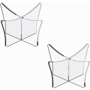 Acrylic Large Ball Stand Holder 4.7x2.6 Inch, 2-Pack Display Stand for Football Basketball Soccer, Clear Volleyball Rugby Case Rack