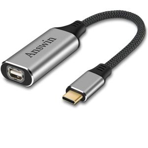 USB C to Mini Displayport (4K@60Hz), Thunderbolt 3 to Mini DisplayPort Adapter for iPhone 15/16/17 Series, M2-M4 MacBook, MacBook Air/Pro 2018-2025, Galaxy S21-S25, Steam Deack and Rog Ally