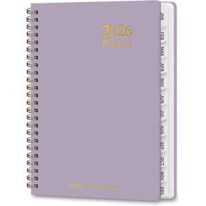 2026 Planner, Weekly and Monthly Calendar Academic Planners, Jan 2026 - Dec 2026, Planning Agenda Notebook for Office School Supplies, 8.5" x 11", Purple