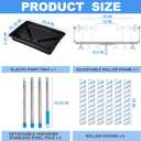 12 Pcs 18 Inch Paint Roller Kit, 12-18" Adjustable Roller Frame & Extendable Pole, Large Paint Roller Sleeves with Tray, Ceiling Paint Roller Set for Walls