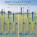 PGM Children's Golf Club Set - Can Hit Real Balls, 3 Pieces Clubs Includes Wood, Iron, and Putter, Great for Beginner Boys and Girls, Instructional Training Set