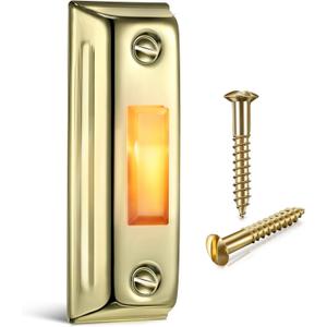 Dreyoo Metal Doorbell Push Button, Heavy Duty Metal Door Bell Wired Button LED Lighted Wall Mounted Door Bell Push Buttons for Home, Universal Garage Door Opener Switch(Gold)