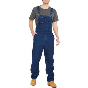 Ubon Denim Bib Overalls for Men Relaxed Fit Work Jeans Workwear, Size: 34W x 32L