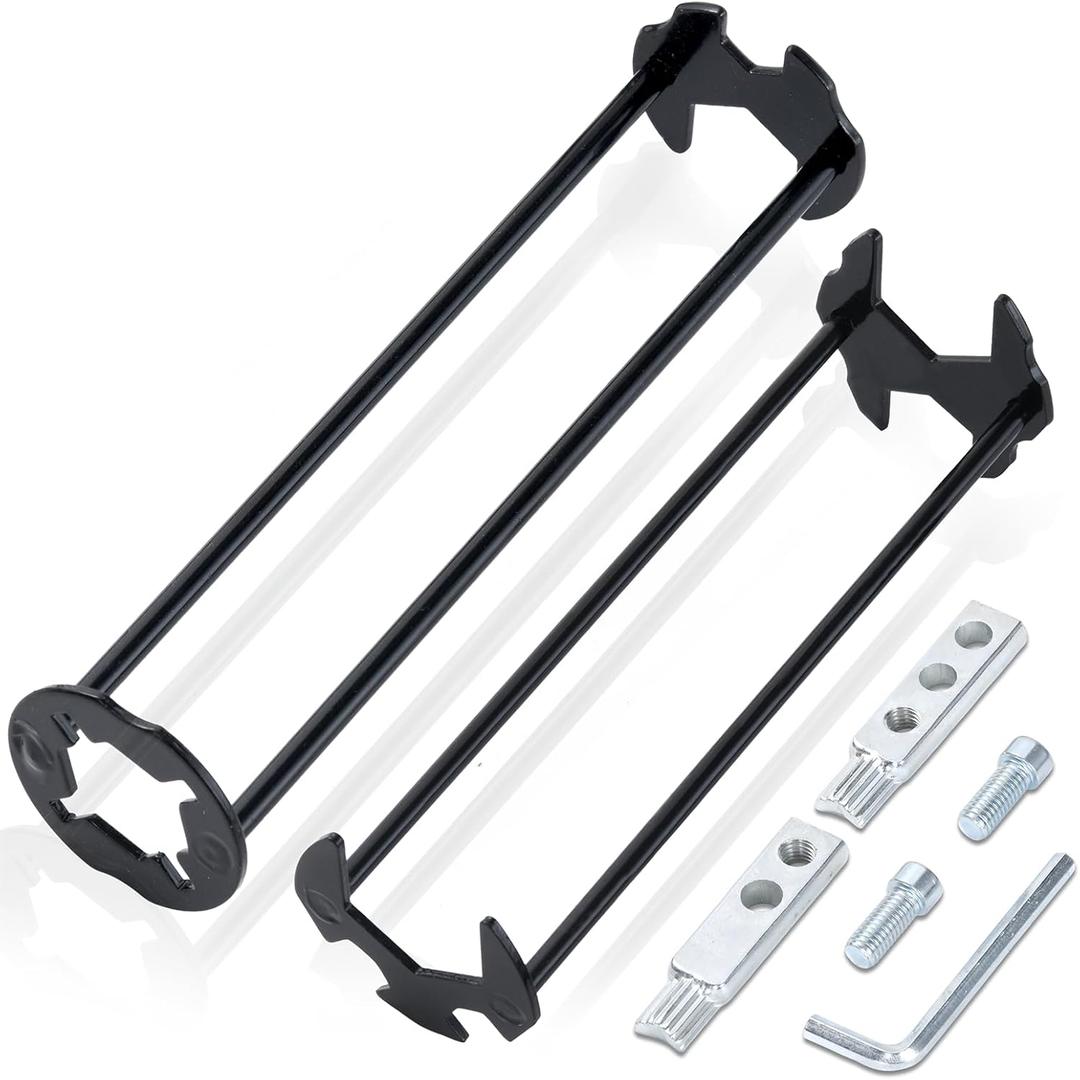 Basin Wrench and Broken Pipe Extractor Tool Set, 7 Sizes Faucet Tool Four-jaw Hex Spanner Universal Plumbers Tool for Tight Spaces, Extractor Tool for 1/2" to 1" Damaged Faucet Bolts & Pipe Threads