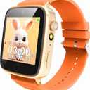 Kids Watches for Girls Toys Age 4-12, Orange Smart Watch for Kids with Camera, 26 Puzzle Games, Alarm Clock, Pedometer, Audiobook, Learn Card, Toddler Girl Watch Birthday Gift for 8 9 10 Year Old