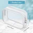 Weewooday 12 Pieces Clear Makeup Bags Cosmetic Storage Bags PVC Zipper Pouches Travel Waterproof Makeup Plastic Case for Women Organizing Toiletries Traveling Bathroom(Medium,White)
