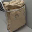 RYB HOME Noise - Blackout - Thermal Insulated Curtains for High Ceiling Window Decoration, 3 Layers Notoxic Detachable Felt Liner for Studio Sliding Door Bedroom, 52 x 95, Biscotti Beige, 1 Pair