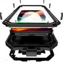 Lunivop Compatible with iPhone 15 Pro max Case Heavy Duty Protection Dustproof Built in Screen Protector Rugged Stand 360 Full Body Military Grade Metal Bumper Phone Cases (Black 2023)