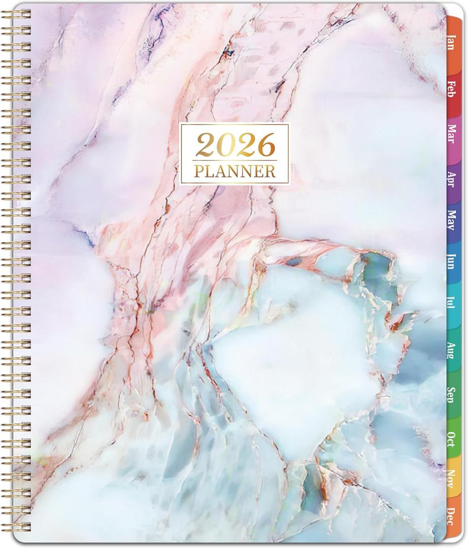 3 x 2026 Planner - 2026 Planner Weekly and Monthly, 2026 Calendar Planners 8.5''x11'', Weekly Monthly Planners with Colorful Tabs, Inner Pocket