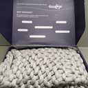 Nuzzie Chunky Knit Weighted Blanket - Breathable, Cooling, Hand Made Knit Throw Blanket for Sleep - Machine Washable, Stylish Design (Light Grey, Throw | 12lbs | 44"x60")