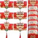 6 Pcs Cute Cartoon Horse Chinese Red Envelopes, Lunar New Year 2026 Lucky Money Envelope Reds Pocket Hong Bao Gift for Spring Festival Birthday Wedding Party, 6 Card Slots