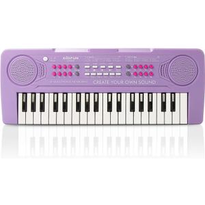 BIGFUN Kid Keyboard Piano - 37 Keys Toddler Keyboard Multifunction Music Educational Instrument Toy Electronic Piano for 3, 4, 5, 6, 7, 8 Girls and Boys (Purple)