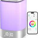 Sound Machine White Noise Machine with 32 Soothing Sounds, Bluetooth Speaker Alarm Clocks for Bedrooms with Wake up Light, Night Light for Kids, App Control Birthday Gifts for Teenage Girls Boys Women